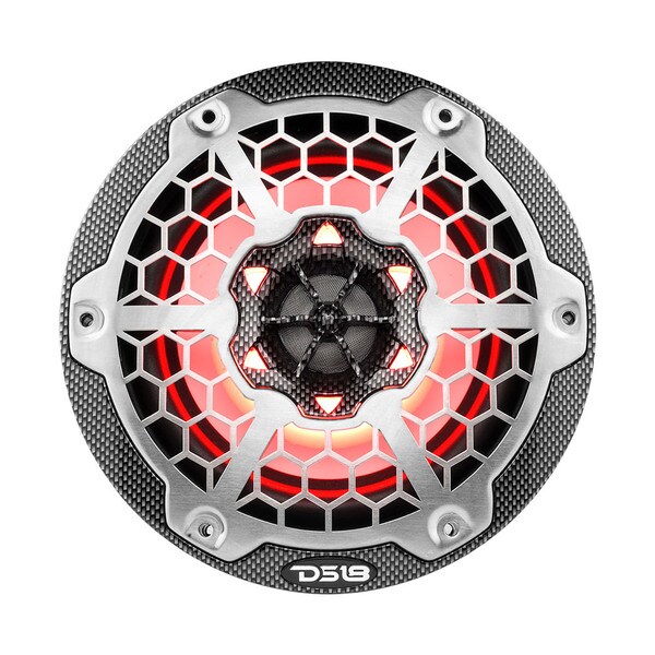 Main product image for DS18 CF-65M 6.5" Hydro 2-Way Marine Speaker Pair Black Carbon Fiber with RGB LEDs294-8098
